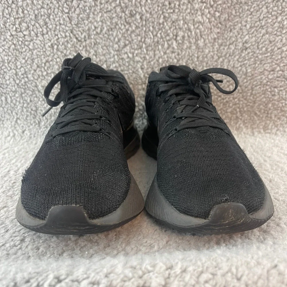 Nike React Infinity Run Flyknit 3 Men's Size 9 Triple Black Running Shoes CT2357
